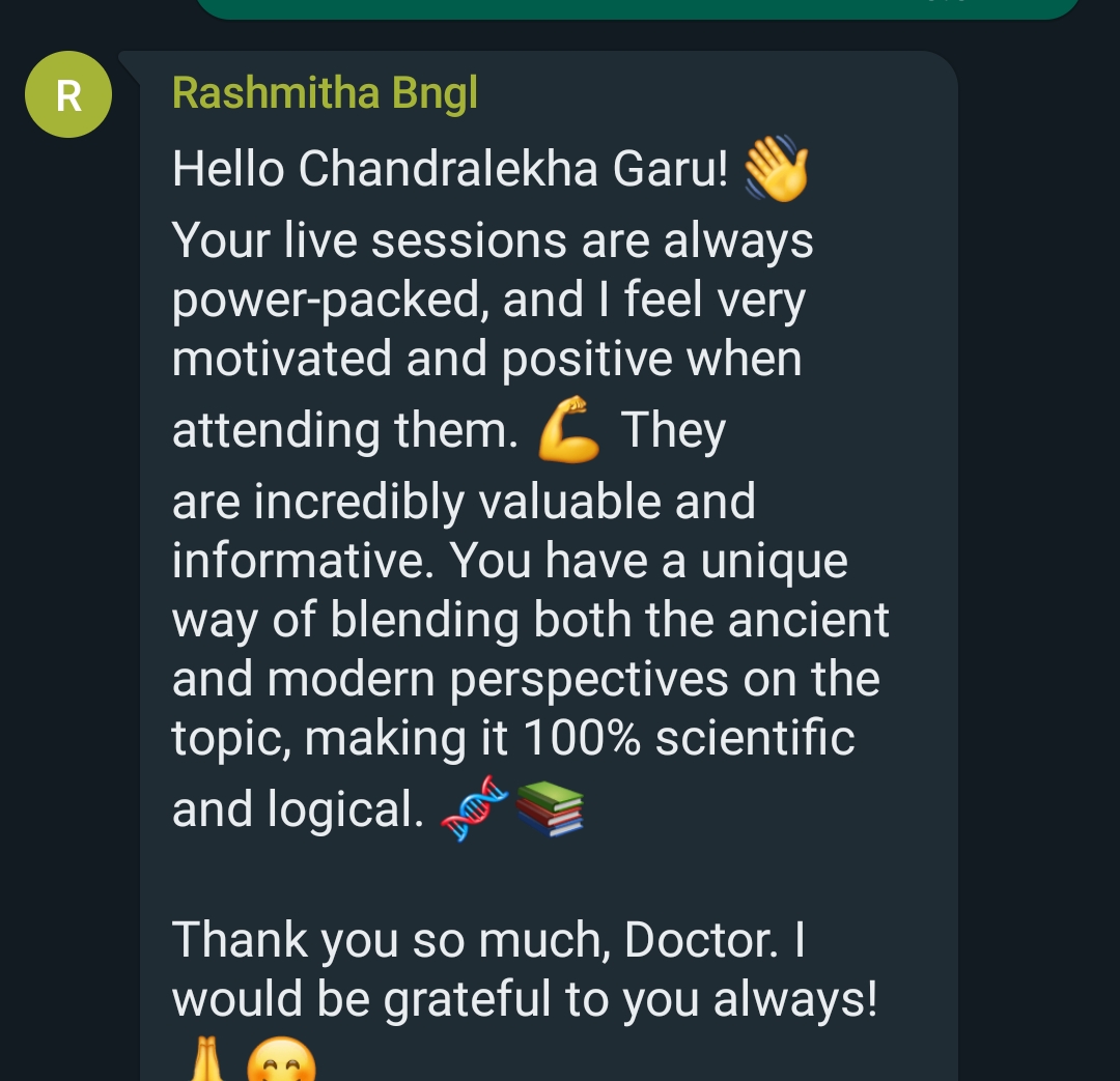 Rashmitha: ancient + modern, 100% scientific and logical