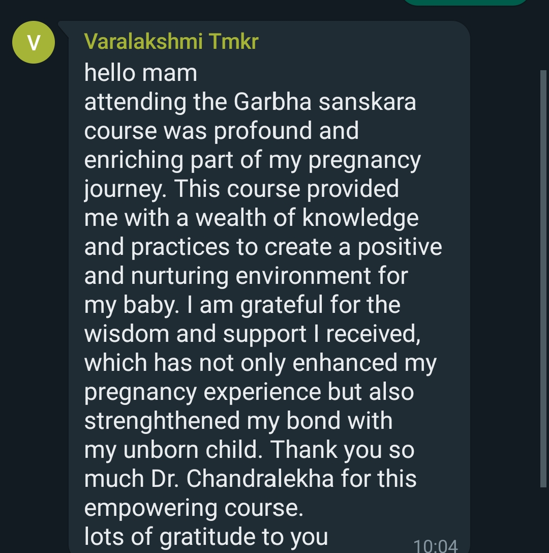 Varalakshmi: profound, strengthened bond with unborn child